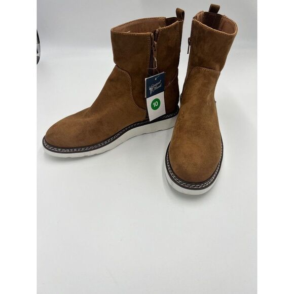 Brand New Universal Thread Faux Suede Chestnut Color Boots‎ Size 10 For Women - Picture 5 of 9